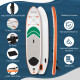 Outsunny 10&#039;6&quot; x 30&quot; x 6&quot; Inflatable Stand Up Paddle Board, Non-Slip &amp; Ultra-Light Deck with Adj Paddle, ISUP Accessories, Pump 