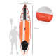 Outsunny 10&#039;6&quot; x 30&quot; x 6&quot; Inflatable Stand Up Paddle Board, Non-Slip Deck Board with Adj Paddle, ISUP Accessories and Carry Bag,