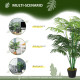 Outsunny 125cm/4FT Artificial Palm Plant Decorative Tree with Nursery Pot, Fake Plastic Indoor Outdoor Home Office Décor, Green