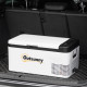 Outsunny 12V Car Refrigerator w/ LED Light &amp; Foldable Handles, 18L Portable Compressor Cooler, Fridge Freezer with 12/24V DC and