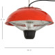 Outsunny 1500W Garden Electric Halogen Patio Heater Hanging Lamp Aluminum Outdoor Ceiling Mounted Heat Warmer - Red