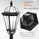 Outsunny 2 PCS LED Garden Lights Lamp Post Solar Powered Lantern Patio Pathway Walkway Outdoor Water-Resist Auto Switch 6 Hours 