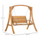 Outsunny 2 Seater Garden Swing Seat Swing Chair, Outdoor Wooden Swing Bench Seat