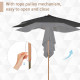 Outsunny 2 x 3m Wooden Garden Parasol Umbrella Outdoor Sun Shade Canopy, Dark Grey