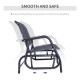 Outsunny 2-Person Outdoor Glider Bench Patio Double Swing Gliding Chair Loveseat w/Power Coated Steel Frame for Garden Patio Por