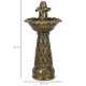 Outsunny 2-Tier Outdoor Waterfall Fountain, Freestanding Self-Contained Cascading Water Feature Garden Landscape with Electric P