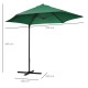 Outsunny 2.5M Garden Cantilever Parasol with 360° Rotation, Offset Roma Patio Umbrella Hanging Sun Shade Canopy Shelter with Cro