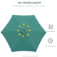 Outsunny 2.6M Garden Parasol Umbrella with Tilt and Crank, Outdoor Sun Parasol Sunshade Shelter with Aluminium Frame, Green