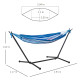 Outsunny 298 x 117cm Hammock with Stand Camping Hammock with Portable Carrying Bag, Adjustable Height, 120kg Load Capacity, Whit