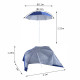 Outsunny 2m UV Protection Fishing Beach Umbrella Brolly Shelter w/ Side Panel Tent Blue