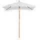 Outsunny 2m x 1.5m Garden Parasol Umbrella with Tilting Sunshade Canopy, Outdoor Market Table Umbrella with Wood and Bamboo Fram