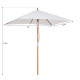 Outsunny 2m x 1.5m Garden Parasol Umbrella with Tilting Sunshade Canopy, Outdoor Market Table Umbrella with Wood and Bamboo Fram