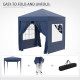 Outsunny 2 x 2 m Garden Pop Up Gazebo, Wedding Party Tent Marquee, Water Resistant Awning Canopy with Sidewalls, Windows, Carry 