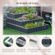 Outsunny 118cm x 118cm x 62cm 3 Tier Raised Garden Bed, Metal Elevated Planer Box Kit Flower Pot w/ A Pairs of Glove for Backyar