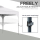 Outsunny 3 x 3 (M) Pop Up Gazebo, UPF 50+ Foldable Canopy Tent with Carry Bag with Wheels and 4 Leg Weight Bags, Height Adjustab