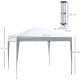 Outsunny 3 x 3M Garden Pop Up Gazebo Height Adjustable Marquee Party Tent Wedding Canopy with Carrying Bag, White