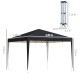 Outsunny 3 x 3M Garden Pop Up Gazebo Height Adjustable Marquee Party Tent Wedding Canopy with Carrying Bag, Black