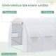 Outsunny 3 x 3 x 2 m Polytunnel Greenhouse with Roll-up Side Walls, Walk-in Grow House Tent with Steel Frame, Reinforced Cover, 