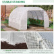 Outsunny 3 x 3 x 2 m Polytunnel Greenhouse with Roll-up Side Walls, Walk-in Grow House Tent with Steel Frame, Reinforced Cover, 