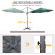 Outsunny 3 x 3(m) Cantilever Parasol with Cross Base, Garden Umbrella with 360° Rotation, Crank Handle and Tilt for Outdoor, Pat