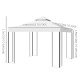 Outsunny 3 x 3m Outdoor Steel Gazebo with 2 Tier Roof, Garden Gazebo Patio Canopy Marquee Shelter with Decorative Steel Frame - 