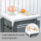 Outsunny 3-Shelf Camping Cupboard Camping Kitchen Station Cook Table, Storage Organiser for BBQ Party Picnics Backyards with Car