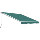 Outsunny Manual Retractable Awning, 3.5x2.5 m-Green