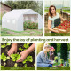 Outsunny Walk-In Polytunnel Greenhouse Warm House Garden Tunnel Shelter Plant Shed with Door and Windows, Galvanised Steel Frame