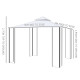 Outsunny 3(M)x3(M) Garden Gazebo Double Top Outdoor Canopy Patio Event Party Wedding Tent Backyard Sun Shade with Netting - Crea