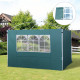 Outsunny 3 Meters Gazebo Replaceable Exchangeable Side Panel Wall Panels Walls With Window 3 colours (Green)