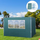 Outsunny 3 Meters Gazebo Replaceable Exchangeable Side Panel Wall Panels Walls With Window 3 colours (Green)