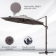 Outsunny 3m Cantilever Aluminium Frame Outdoor Garden Parasol Grey