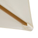 Outsunny 2 x 3m Wooden Garden Parasol Umbrella Outdoor Sun Shade Canopy, Cream White