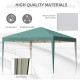 Outsunny 3 x 3M Garden Pop Up Gazebo Height Adjustable Marquee Party Tent Wedding Canopy with Carrying Bag, Green