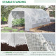 Outsunny 4 x 3 x 2 m Polytunnel Greenhouse with Roll-up Side Walls, Walk-in Grow House Tent with Steel Frame, Reinforced Cover, 