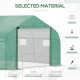 Outsunny Walk-in Polytunnel Garden Greenhouse, Outdoor Mesh Door Greenhouse with PE Cover and 6 Windows, 4.5 x 3 x 2m, Green