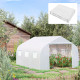 Outsunny Walk In Greenhouse Cover Replacement Plant Growhouse PE Cover 4.5x3x2m White