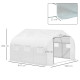 Outsunny Walk In Greenhouse Cover Replacement Plant Growhouse PE Cover 4.5x3x2m White