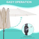 Outsunny 4.6m Double-Sided Patio Parasol Sun Umbrella-Beige