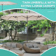 Outsunny 4.6m Double-Sided Patio Parasol Sun Umbrella-Beige