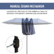 Outsunny Double-side Umbrella Parasol, Φ2.7x4.6Wx2.4H m-Blue