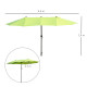 Outsunny Double-side Umbrella Parasol, Φ2.7x4.6Wx2.4H m-Grass Green