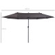 Outsunny 4.6m Garden Parasol Double-Sided Sun Umbrella Patio Market Shelter Canopy Shade Outdoor Grey