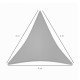 Outsunny 4x4m Triangle Sun Shade Sail, Outdoor UV Protection HDPE Canopy, Patio Deck Shelter with Steel Rings and Ropes, Grey