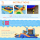 Outsunny Kids Inflatable Bouncy Castle, Narwhal Style Bouncy House, with Inflator, Carry