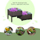 Outsunny 50cm x 50cm x 46.5cm Set of 2 41L Plastic Raised Garden Bed, Planter Box, Flower Vegetables Planting Container with Sel