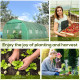 Outsunny Walk-in Polytunnel Greenhouse, Outdoor Garden Tunnel Greenhouse Tent with Zipped Roll-Up Door and 8 Mesh Windows, 6 x 3