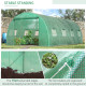 Outsunny Walk-in Polytunnel Greenhouse, Outdoor Garden Tunnel Greenhouse Tent with Zipped Roll-Up Door and 8 Mesh Windows, 6 x 3