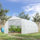 Outsunny 6 x 3 x 2 m Polytunnel Greenhouse, Walk in Polytunnel Tent with Metal Frame, Zippered Door and 8 Windows for Garden and