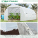 Outsunny 6 x 3 x 2 m Polytunnel Greenhouse, Walk in Polytunnel Tent with Metal Frame, Zippered Door and 8 Windows for Garden and